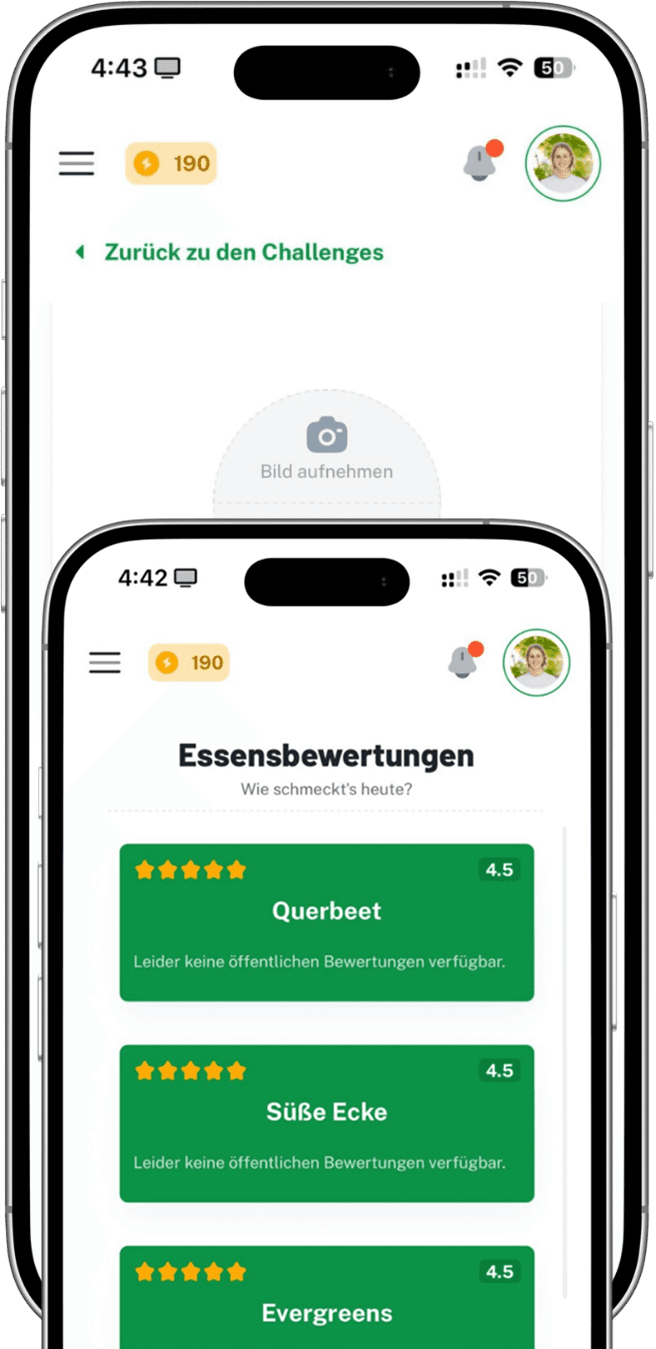 Studierende können auf Wunsch Rückmeldungen und Bewertungen zu Angeboten oder Services des Studierendenwerks geben.